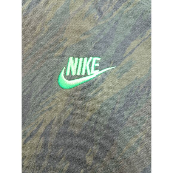 Nike Camouflage Print Hoodie With Neon Green Mens Medium - Picture 6 of 7